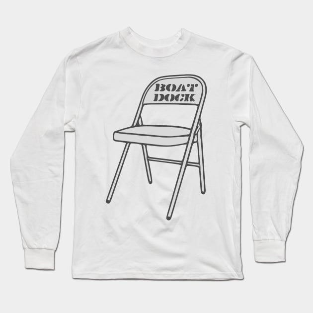 The Boat Dock Folding Chair Long Sleeve T-Shirt by Etopix